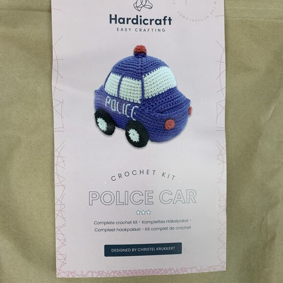 Hardicraft Easy Crafting Crochet Kit Police Car  Stuffed Toy Brand New - Picture 2 of 5